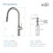Kibi Hilo Single Handle Pull Down Kitchen Sink Faucet with Soap Dispenser C-KKF2008BN-KSD100BN - alternate 2